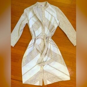 70s R&K Knits Striped Long Sleeve Knit Dress with Belt